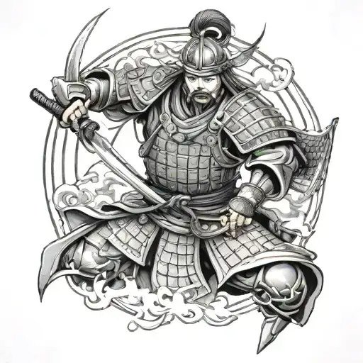 Japanese Samurai Warrior tattoo design idea