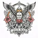 fuck iraq tattoo design idea