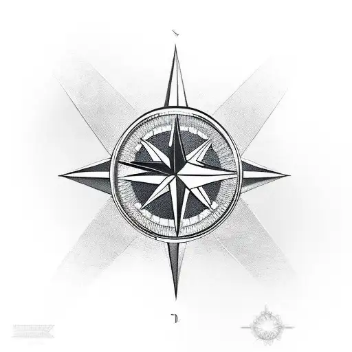 compass daft punk style tattoo design idea
