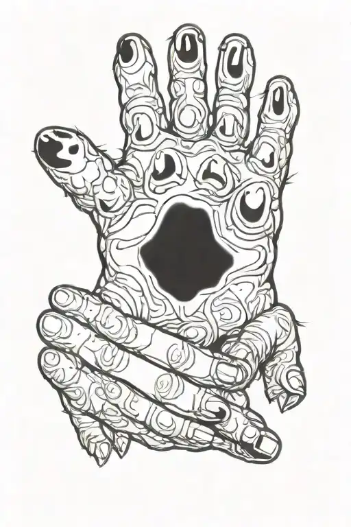 dog paw with human hand holding tattoo design idea