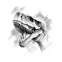 t-rex skull tattoo design idea