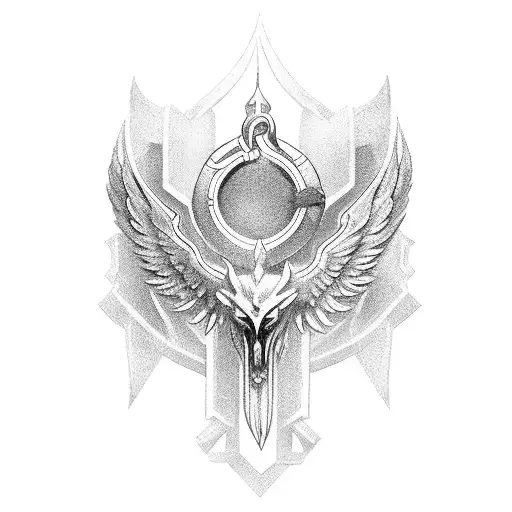 Saint micheal guardian tattoo design idea