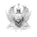 Saint micheal guardian tattoo design idea