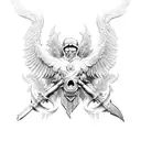 Saint micheal guardian tattoo design idea