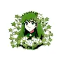 Green ivy tattoo design idea