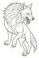 wolf Fenrir tattoo design idea