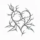 Heart with thorns tattoo design idea