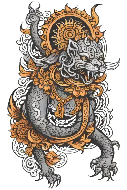 Hindu good tattoo design idea