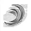 illusion waves tattoo design idea