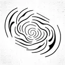 illusion waves tattoo design idea