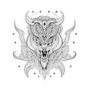 Intricate crochet pattern tattoo design idea