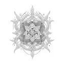 Intricate crochet pattern tattoo design idea