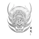 moon god tattoo design idea