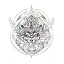 moon god tattoo design idea