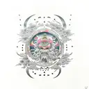 moon god tattoo design idea