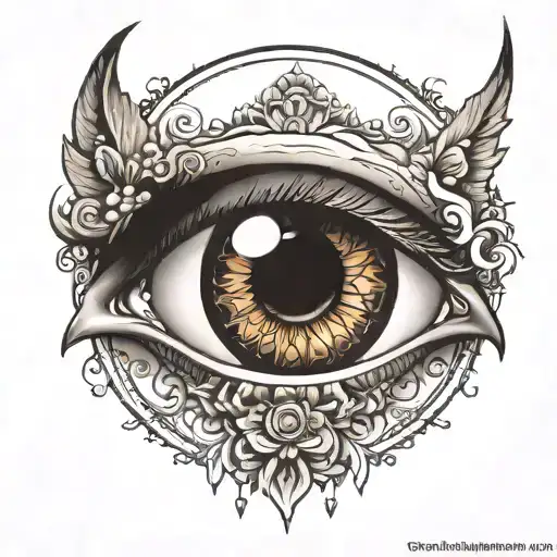 dark eye tattoo design idea