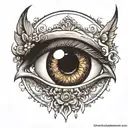 dark eye tattoo design idea