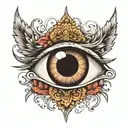 dark eye tattoo design idea