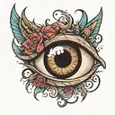 dark eye tattoo design idea