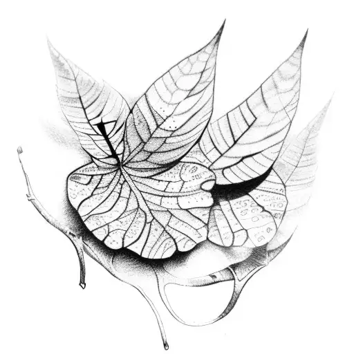 rowan leaf tattoo design idea