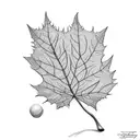 rowan leaf tattoo design idea
