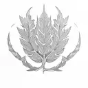 rowan leaf tattoo design idea