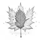 rowan leaf tattoo design idea