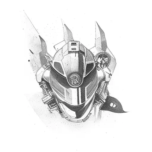 A camera film strip with motorsport elements tattoo design idea