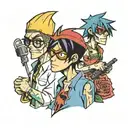 gorillaz tattoo design idea