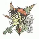gorillaz tattoo design idea