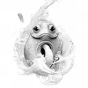 keep swimming tattoo design idea