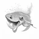 keep swimming tattoo design idea