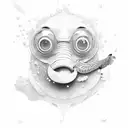 keep swimming tattoo design idea