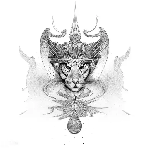 Skadi goddess  tattoo design idea