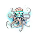 octopus shark mantis shrimp turtle  tattoo design idea