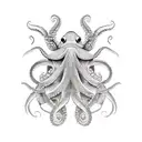 octopus. shark. mantis. shrimp. turtle  tattoo design idea
