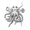 octopus. shark. mantis. shrimp. turtle  tattoo design idea
