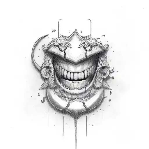smile now cry later tattoo design idea