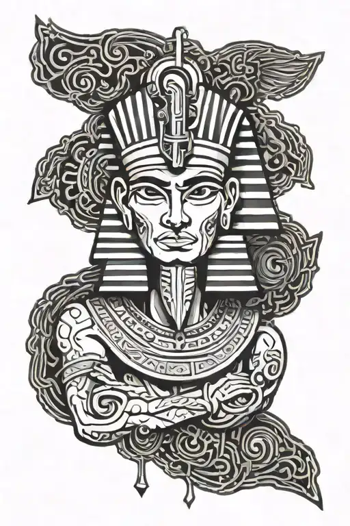 Egypt God angry second chance always hustle tattoo design idea