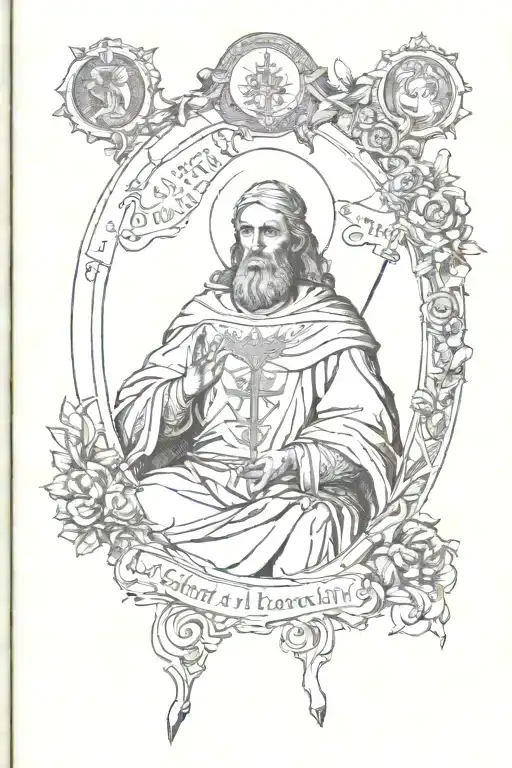 escrito "Il Padre Il Filio Et Lo Spiritus Malum All Celestis Elenda Est Anti Cristo Il Filio De Satanas Festis" tattoo design idea