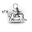 circus monkey riding circus dog tattoo design idea