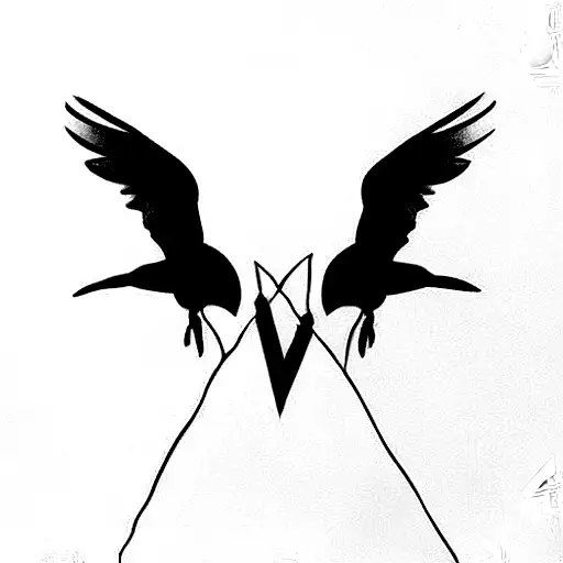 raven norse tattoo design idea