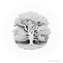 realistic oak tree Anderson stand sure crest tattoo design idea