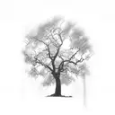 realistic oak tree Anderson stand sure crest tattoo design idea
