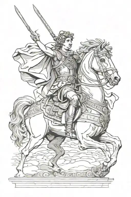 alexander the great tattoo design idea