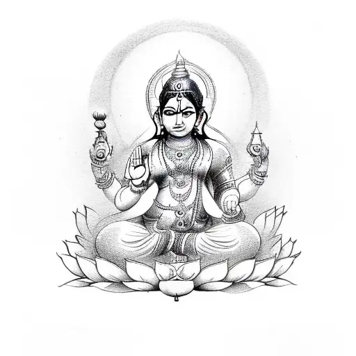 goddess Lakshmi  tattoo design idea