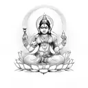 goddess Lakshmi  tattoo design idea