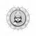 goddess Lakshmi  tattoo design idea