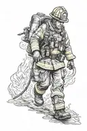 if you go i wanna go with you fire fighter tattoo design idea
