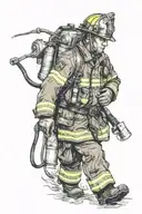 if you go i wanna go with you fire fighter tattoo design idea